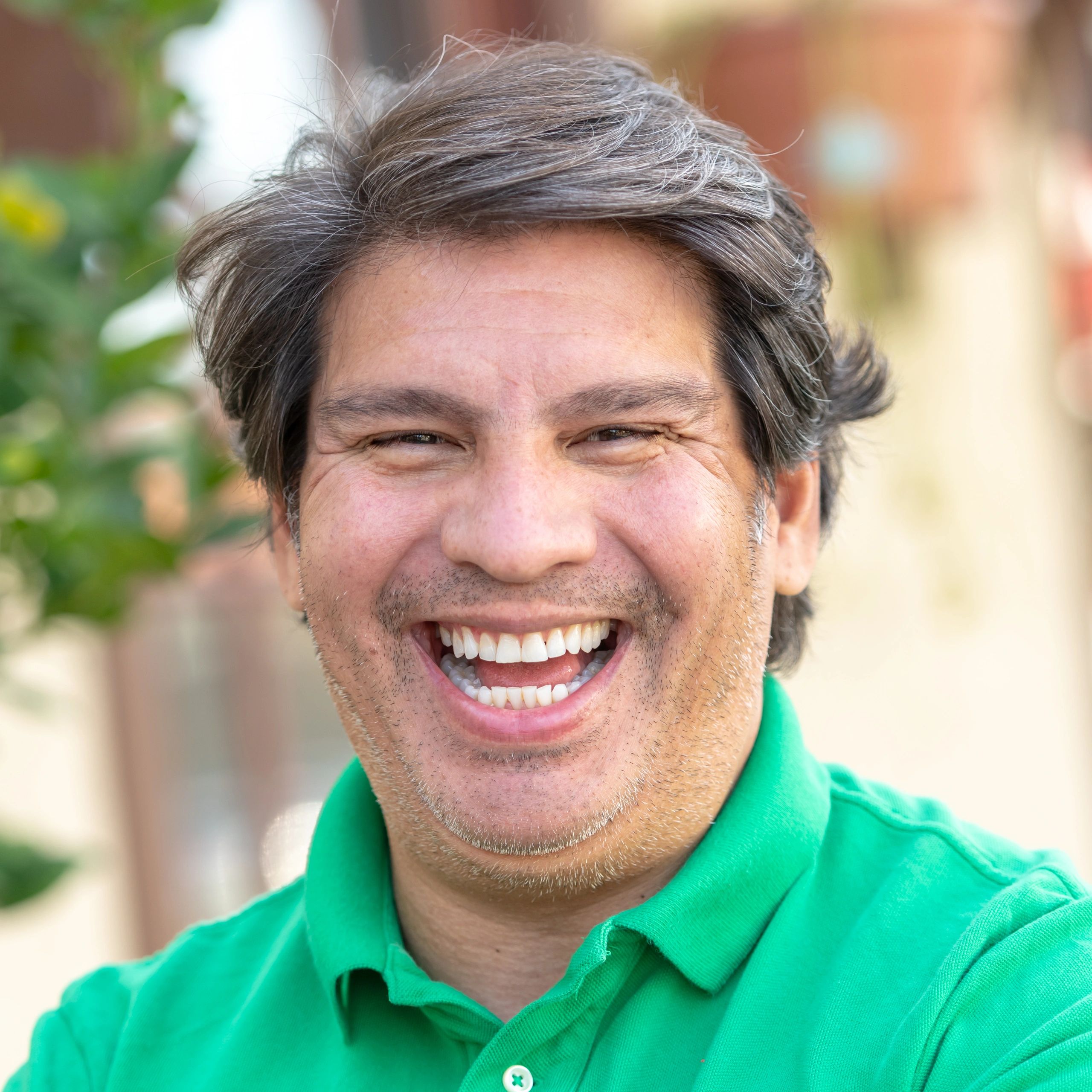 Portrait of a satisfied homeowner smiling