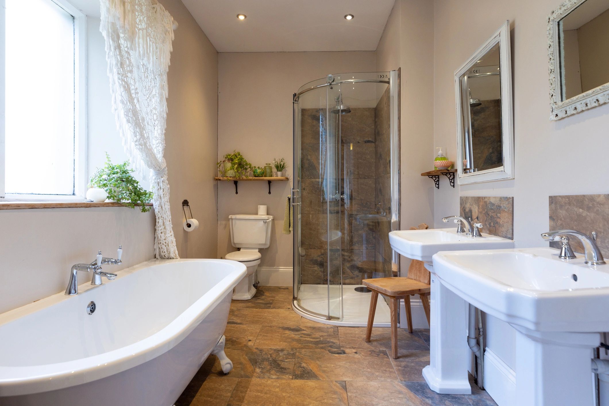 Finished bathroom interior after renovation